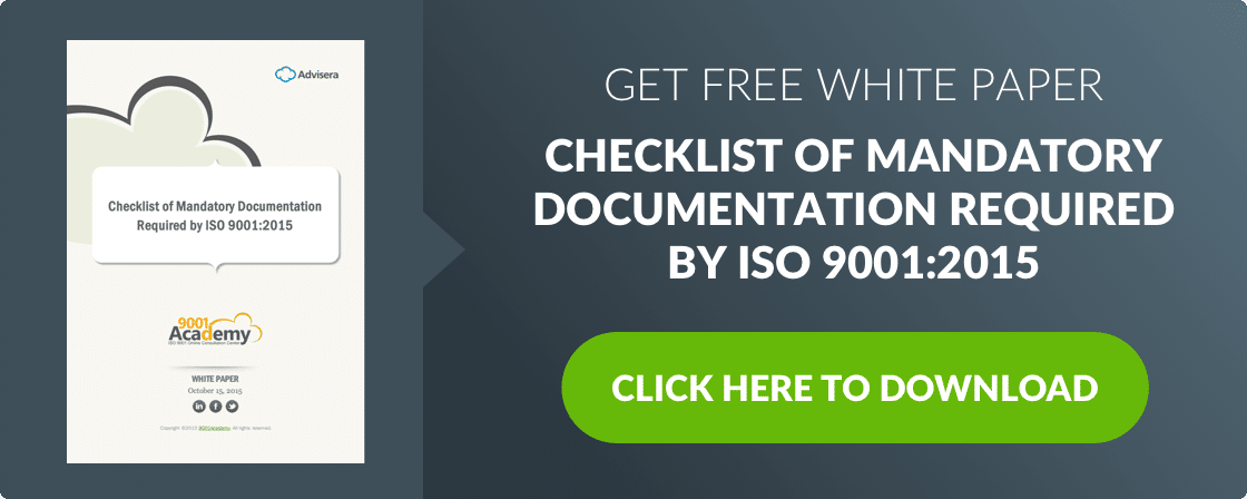 iso 9001 2015 document requirements